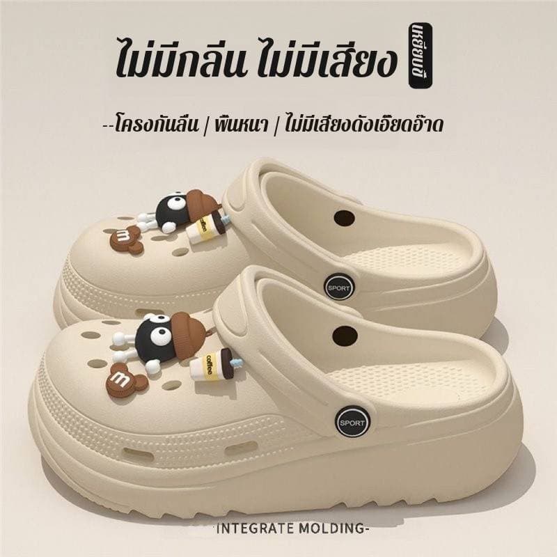 ส่งเร็ว รองเท้าแตะยางนิ่มแบบสวมรัดส้น ผู้หญิง เท้านุ่ม TP5 . รูปที่ 9