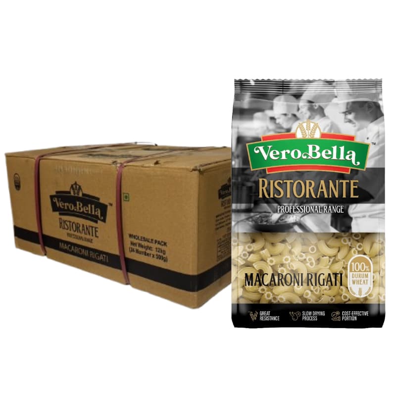 เวโร เบลล่า เส้นพาสต้า แบบยกลัง Pasta in carton 24x500g Vero Bella brand รูปที่ 2