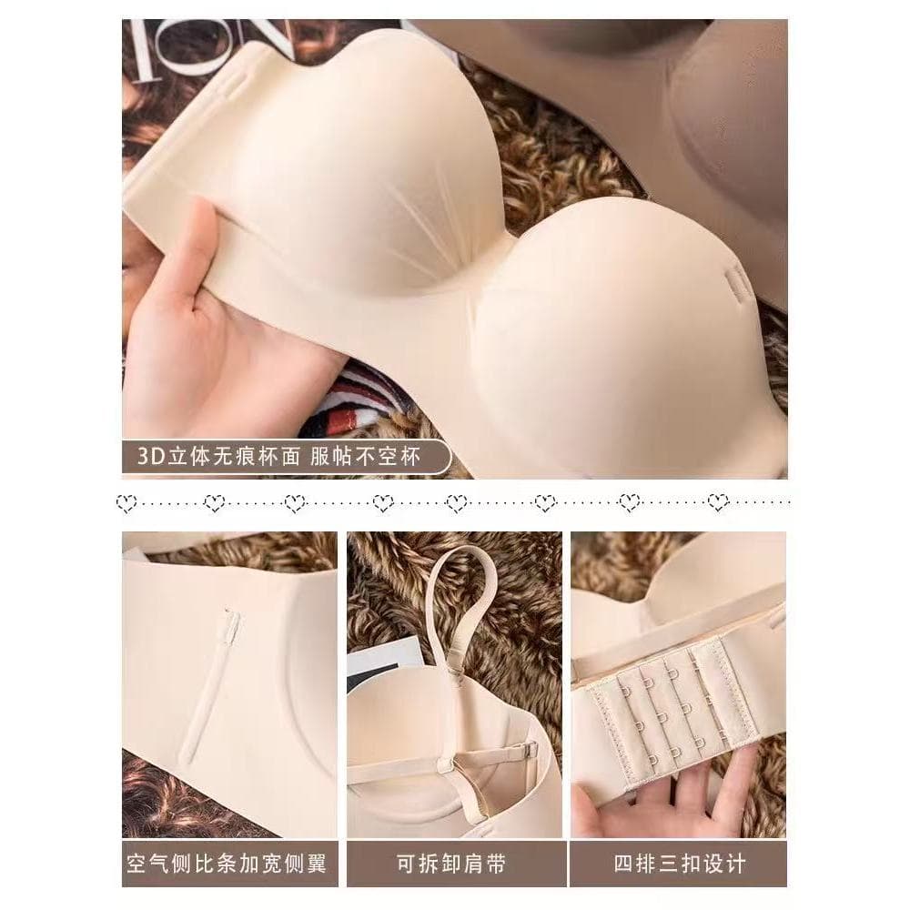 เสื้อในดันทรง บราไร้โครง หน้าอกเล็ก ๆ ใหญ่มาก ฟองน้ำหนา 5cm บราดันทรง Convertible - สายรัดถอดออกได้สําหรับ รูปที่ 5