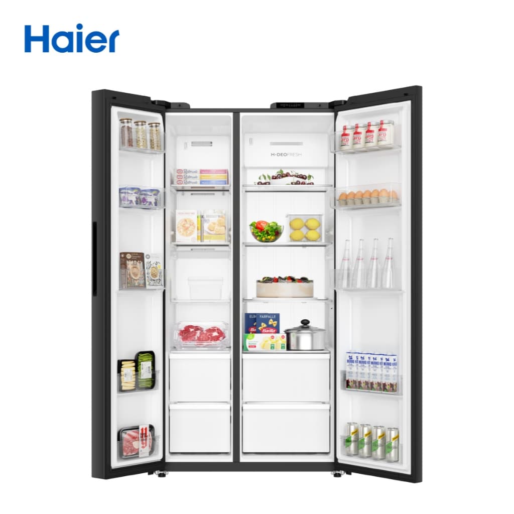 Haier ตู้เย็นไซด์บายไซด์ Twin Inverter ความเย็นกระจายรอบทิศความจุ 569 ลิตร 20.1คิว EHRS567ONL รูปที่ 6