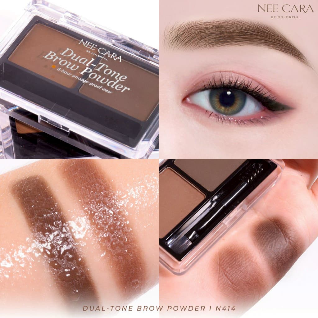 N414 BROW POWDER คิ้วฝุ่นดูโอ้2สี เขียนง่าย ติดทน รูปที่ 1