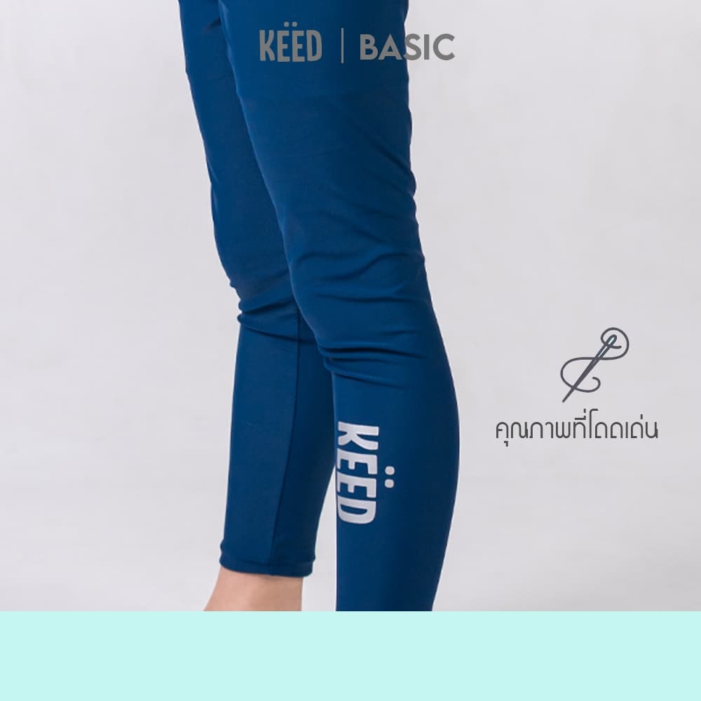 NEW KEED BASIC : กางเกงว่ายน้ำเด็กโต ขายาว ตกแต่งด้วยสกรีนด้านข้าง *117* รูปที่ 4