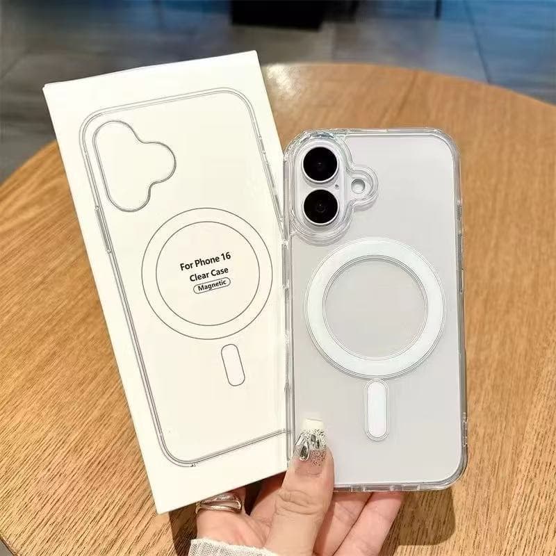 เคสป้องกันแม่เหล็กกันกระแทกโปร่งใส, เคสป้องกัน, TPU + PC เหมาะสําหรับ iPhone11-17 11/11Pro/11Pro/14/13 /12/15/16e promax รูปที่ 1