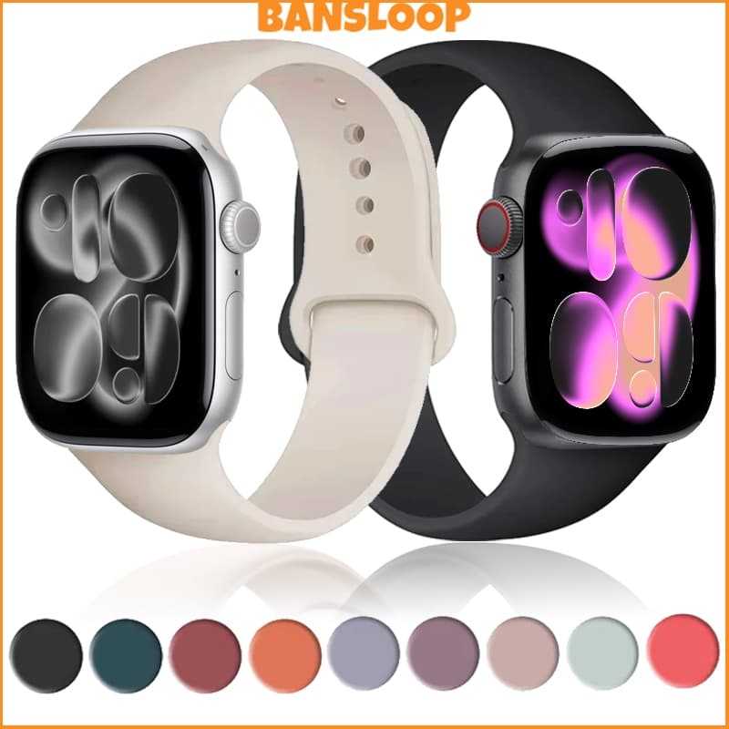 สายรัดซิลิโคนอ่อนกีฬา for Smart Watch Ultra 3 2 SE 3 Series 11 10 9 8 7 6 5 4 3 49มม 46มม 45มม 44มม 42มม 41มม 40มม 38มม รูปที่ 1