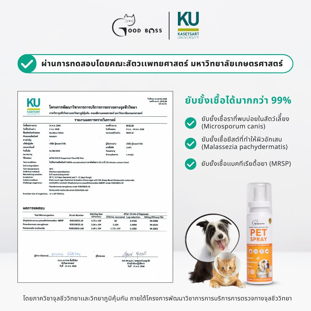 Goodboss Pet Spray สเปรย์สมานเเผลสำหรับสัตว์เลี้ยง ช่วยให้เเผลเเห้งเร็ว ผลิตภัณฑ์ออแกนิค รูปที่ 3