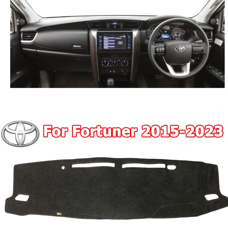 พรมปูหน้าปัดหนัง พรมปูคอนโซลหน้ารถ พรมหน้ารถ รวมรุ่น Toyota vios revo Fortuner Yaris Altis 2005-2023 ใส่ร่วมกันได้ รูปที่ 2