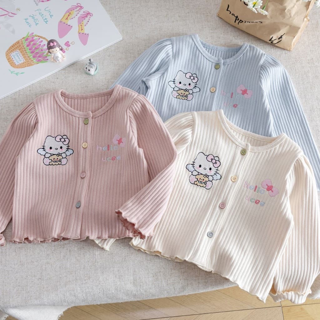พร้อมส่ง ห93-ห95 6934 เสื้อปักคิตตี้
