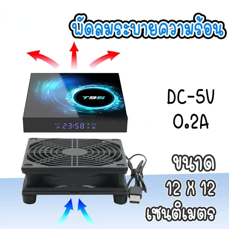 1 ชุดพัดลมระบายความร้อนแบบแรงลมสูงสำหรับตัวรับโมเด็มเราเตอร์ 120 มม. พัดลมเราเตอร์พีซี DC12V ขับเคลื่อนด้วย USB รูปที่ 1