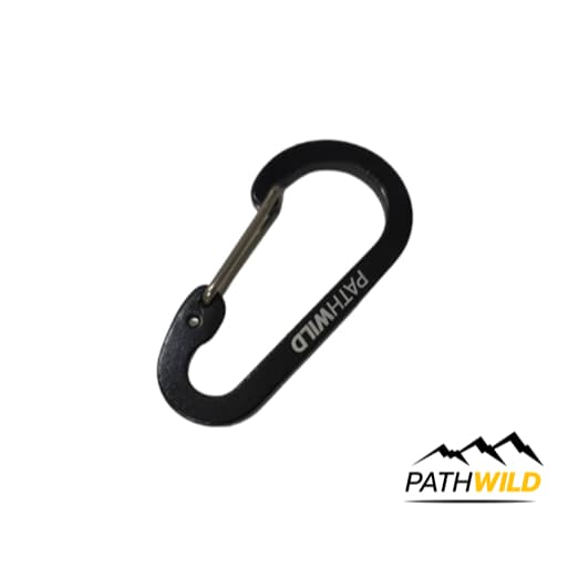 Pathwild Carabiner คาราไบเนอร์ขนาดเล็ก สีดำ สำหรับคล้องพวงกุญแจ ขวดน้ำ แขวนของเล็กๆน้อยๆ น้ำหนักเบา รูปที่ 1