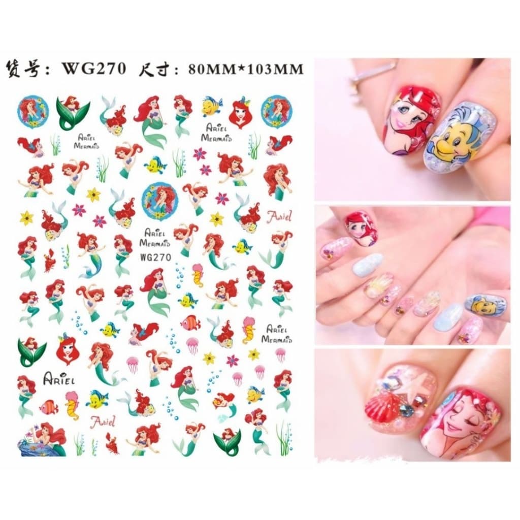 จากไทย!!! สติกเกอร์ติดเล็บ สติกเกอร์ลายนูน สติกเกอร์ 5D ลายเจ้าหญิง Disney สติกเกอร์ตกแต่ง ติดสมุดสิ่งของน่ารัก รูปที่ 7