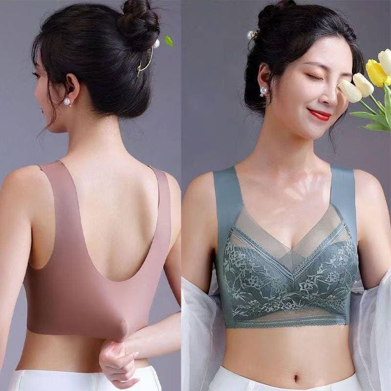 Soft Touch B04เสื้อในสปอร์ตบรา ผ้าเรยอน ระบายอากาศ ไร้รอยต่อ ป้องกันการหย่อนคล้อย เซ็กซี่ เสื้อในไซล์ใหญ่ สําหรับผู้หญิง รูปที่ 3