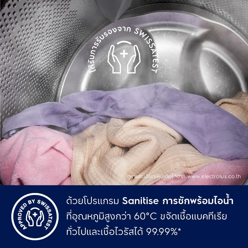 Electrolux เครื่องซักผ้าฝาหน้า 10 กก. UltimateCare 500 รุ่น EWF1023P5WC สีขาว รูปที่ 5