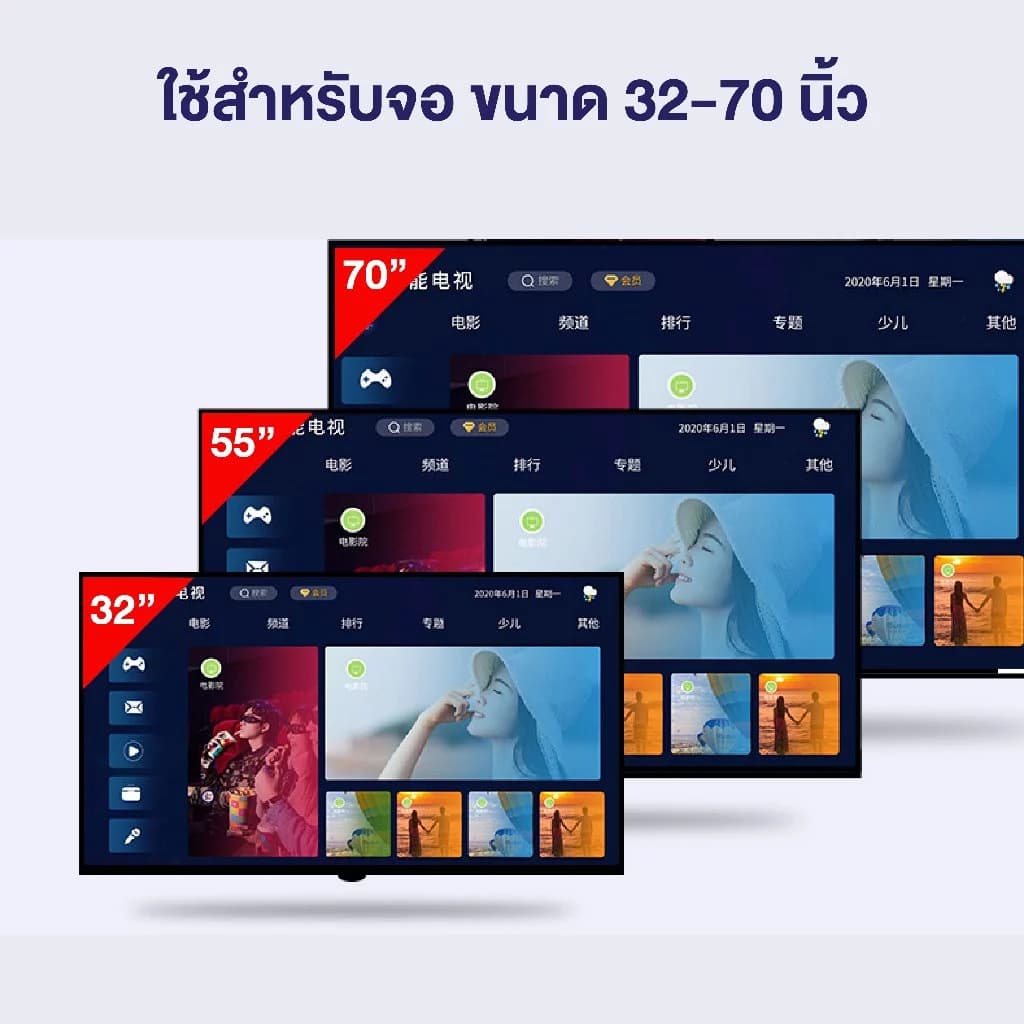 Homemark ขาแขวนติดผนัง รุ่น WMB3270 ปรับยืดหด ซ้าย-ขวา ได้ รองรับขนาด 32-70นิ้ว LED,LCD ,Plasma รับน้ำหนักได้ถึง 50 กิโล รูปที่ 4