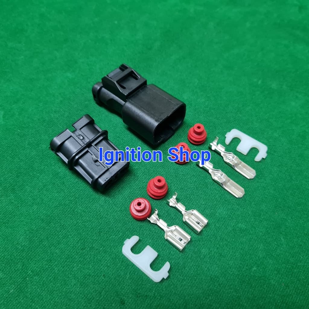 ปลั๊กมอเตอร์พัดลมหม้อน้ำ มอเตอร์พัดลมแอร์ Honda ตัวผู้ ตัวเมีย พร้อมขั้วต่อและลูกยาง รูปที่ 3