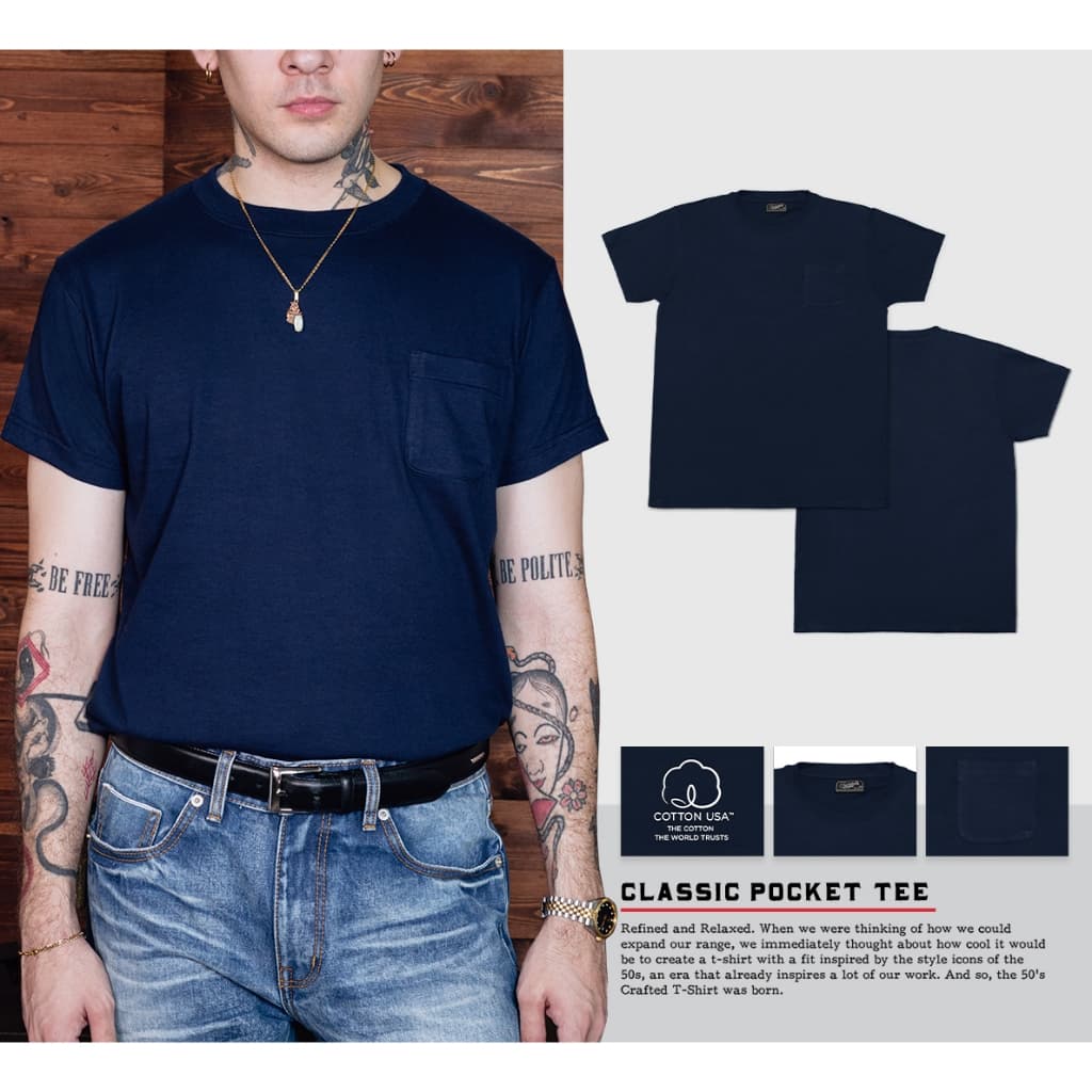 Simple&Raw - เสื้อยืด TS759 Classic Pocket Tee รูปที่ 4