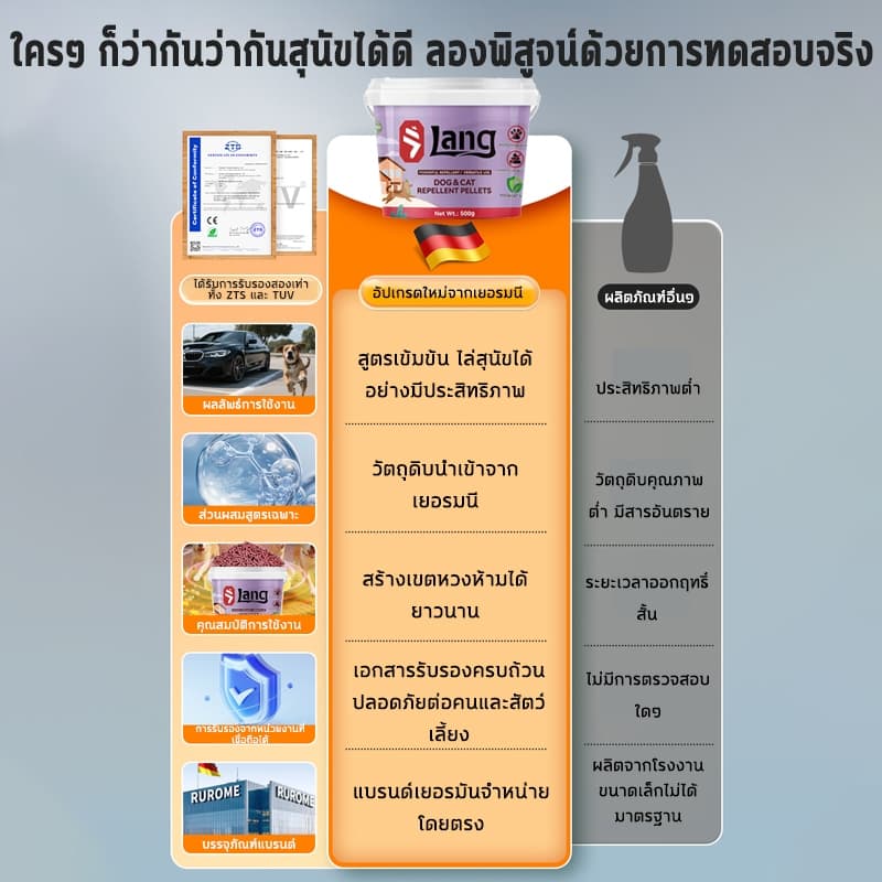 พอได้กลิ่นก็รีบหนีผงไล่หมา ไล่หมา ผงโรยไล่หมาแมว 500กรัม ป้องกันไล่ได้ยาวนาน แบบไม่ทำร้ายสัตว์ ป้องกันการถ่าย รูปที่ 5
