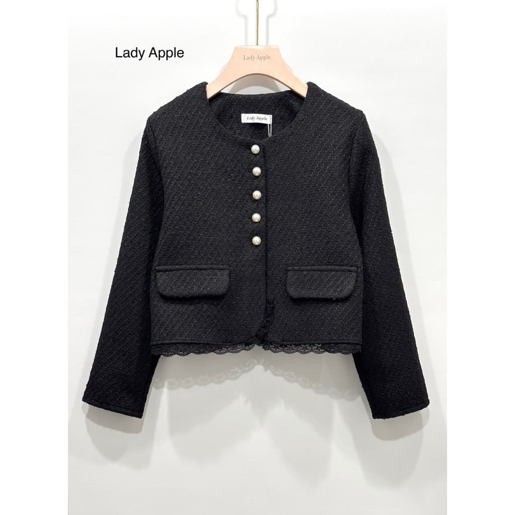 เสื้อคลุมแขนยาวทวิตงานป้ายLady apple61รุ่นแต่งระบายลูกไม้ รูปที่ 7