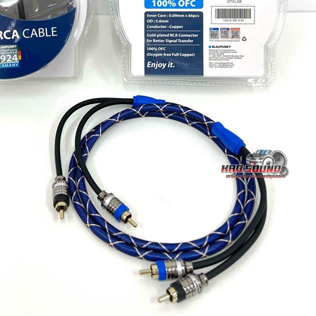 BLAUPUNKT สายสัญญาณRCA สายแจ็ค ทองแดงแท้100%สายถัก หุ้มฉนวนกันกวนอย่างดี หัวตรง4หัว มีความยาว0.5-5เมตร จำนวน 1 เส้น รูปที่ 6
