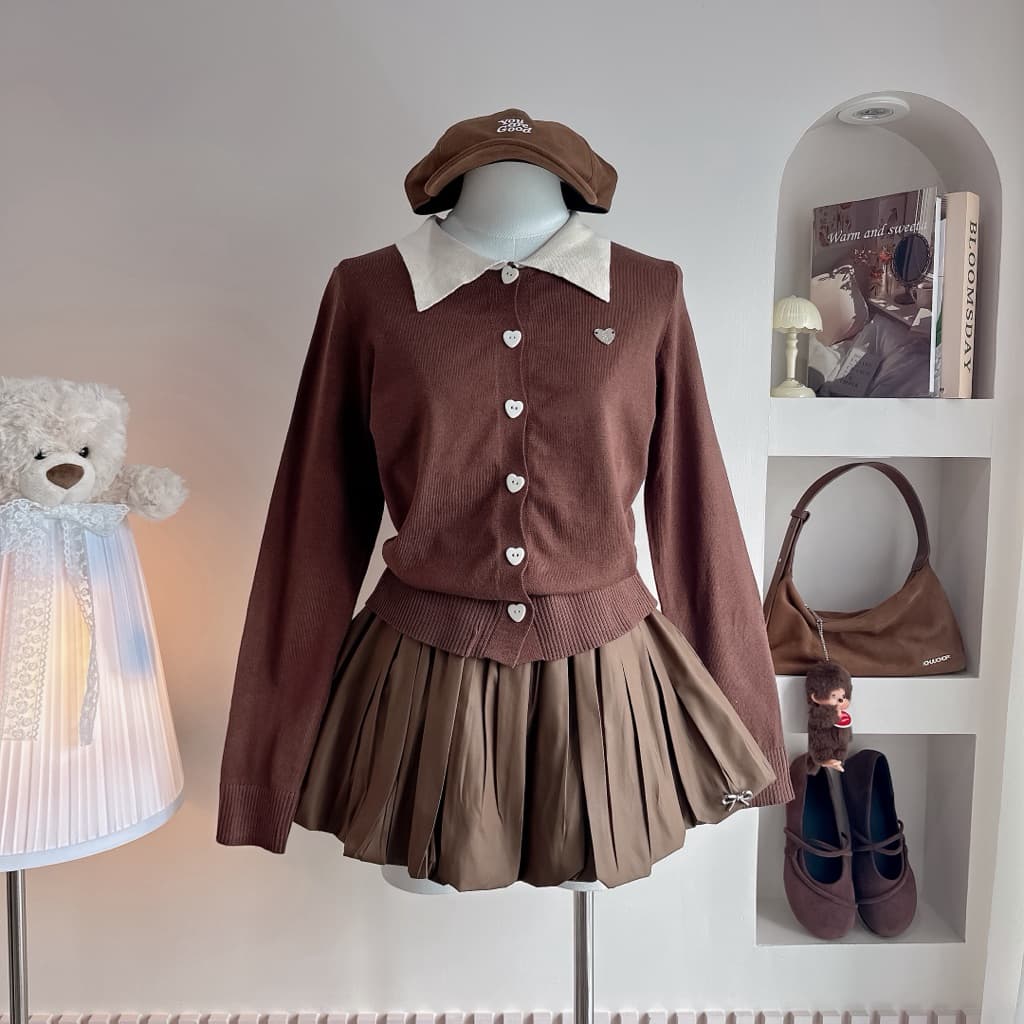 Cardigan Pastel ชุดเสื้อคาร์ดิแกนสีพาสเทล แมทกระโปรง รูปที่ 4