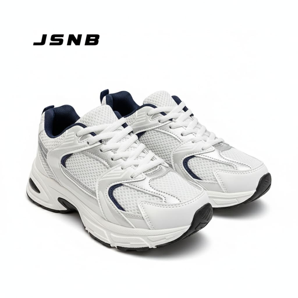 JSNB รองเท้าผ้าใบ ทรงสปอร์ต ไซส์ใหญ่ 36-45 ฟรี รองเท้ากีฬาลำลอง ใส่วิ่งได้ นุ่ม กันลื่น รูปที่ 1
