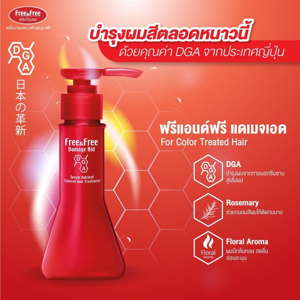 Free&Free Damage Aid เซรั่มบำรุงผมชนิดเจล 40/70/140ml. รูปที่ 6