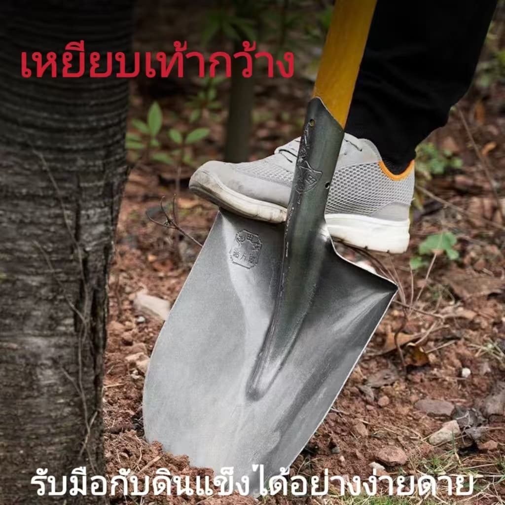คุณภาพสูงเสียมขุดดิน เหล็กแมงกานีส เสียม พลั่วขุดดิน พลั่วตักดิน พลั่วปลายตัด พลั่วตักทราย พลั่วขุดดิน พลั่วสนาม พลั่ว รูปที่ 4