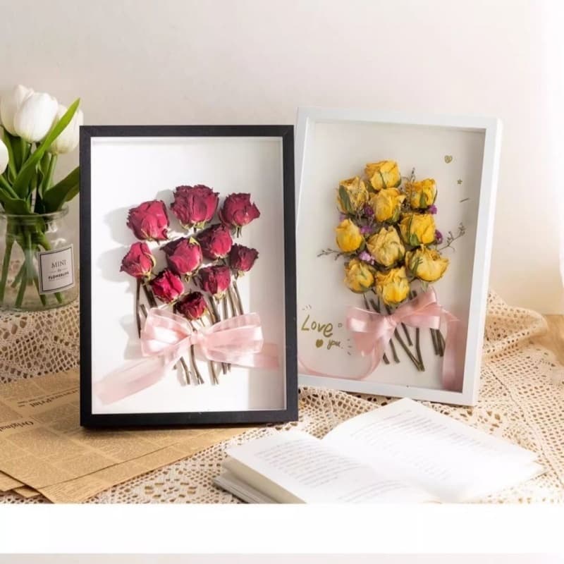 สำหรับตกแต่งบ้าน กรอบรูปดอกไม้แห้งแบบโปร่งขนาด 3 ซม. รูปที่ 2