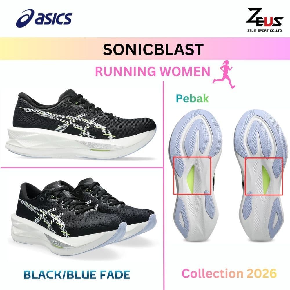 ASICS SONICBLAST รองเท้าวิ่งผู้หญิง แบบTempo / Daily training เบา ระบายอากาศดี ยาง ASICSGRIP รูปที่ 4