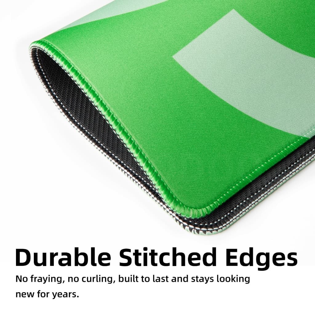 GOOJODOQ แผ่นรองเมาส์ กันลื่น ดีไซน์แบบโอเวอร์ล็อก ยางคุณภาพสูง หนาขึ้น Mouse Pad รูปที่ 4