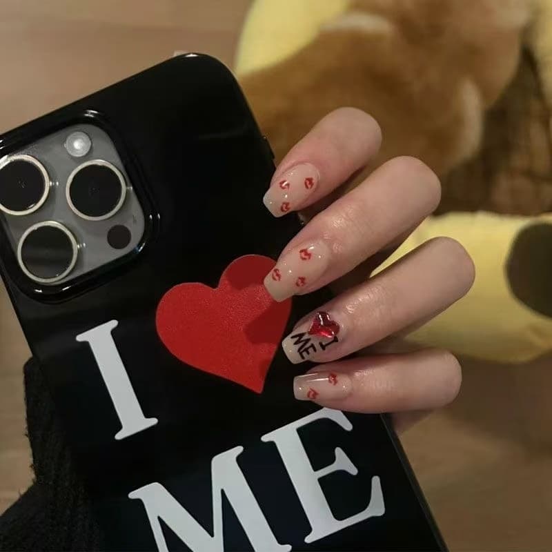 เคสไอโฟน17 เหมาะสำหรับ IPhone 15 11 13 16 12 14 Pro Max XR XS X Max 15 7 11 8 Plus รัก เคสโทรศัพท์สีดำ เคส imd รูปที่ 3