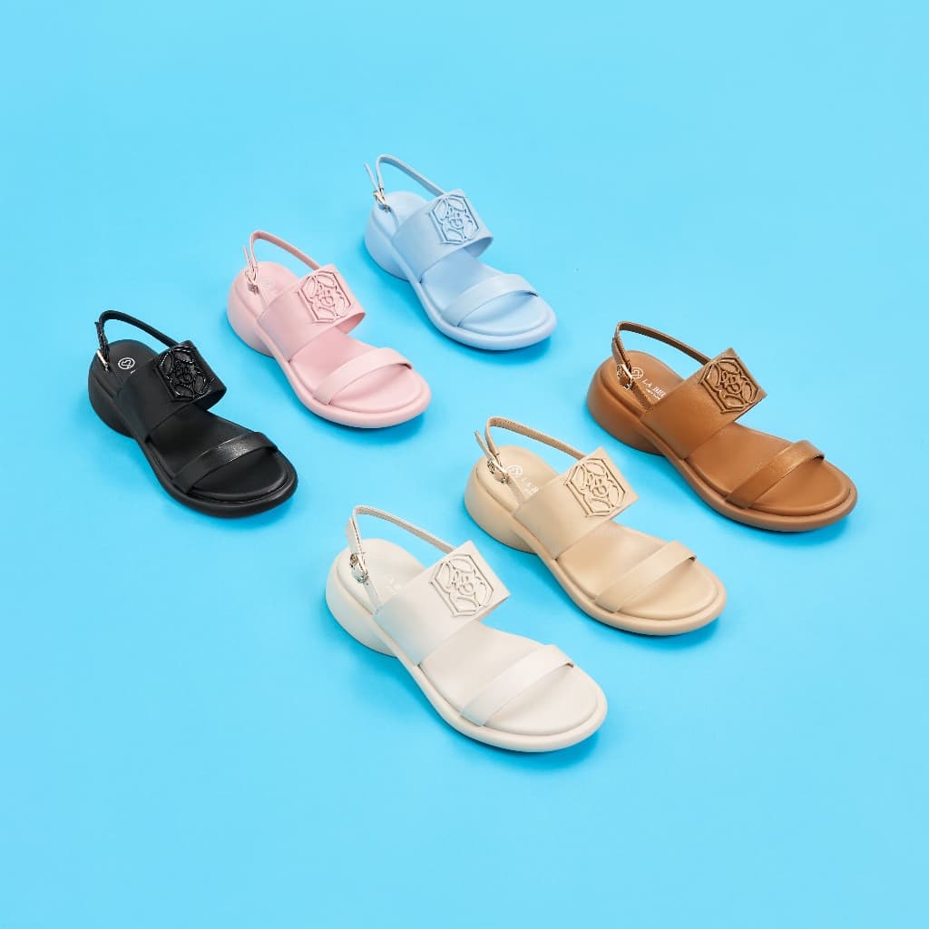 LA BELLA รองเท้าแตะเพื่อสุขภาพหนังแกะ รุ่น HEALTHY STEPS+ ELEGANTE BACKSTRAP SANDALS 6 สี รูปที่ 2