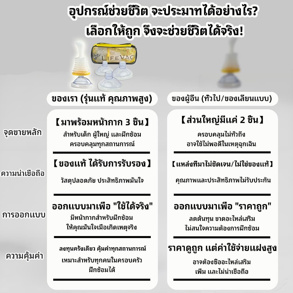 Lifevac Home Kit USA รุ่นอัปเกรด ไทย ช่วยชีวิตฉุกเฉิน รูปที่ 2