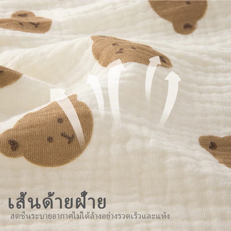 BLIVO ผ้ากันเปื้อน ผ้าซับน้ำลายเด็ก กันเปื้อน คอบัว ผ้าฝ้ายทอ 6 ชั้น กันน้ํา รูปที่ 5
