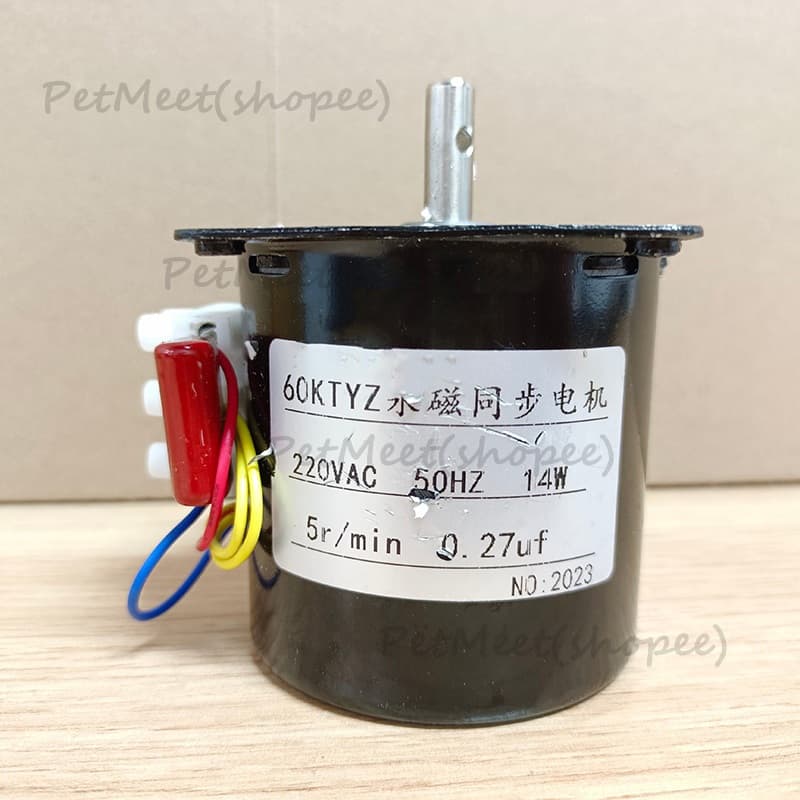 ถูกมอเตอร์60ktyz มอเตอร์แม่เหล็กถาวร 2.5/5/10/15รอบ มอเตอร์ไฟฟ้า 220v มอเตอร์เกียร์ มอเตอร์รอบต่ำ มอเตอร์ซิงโคร รูปที่ 6