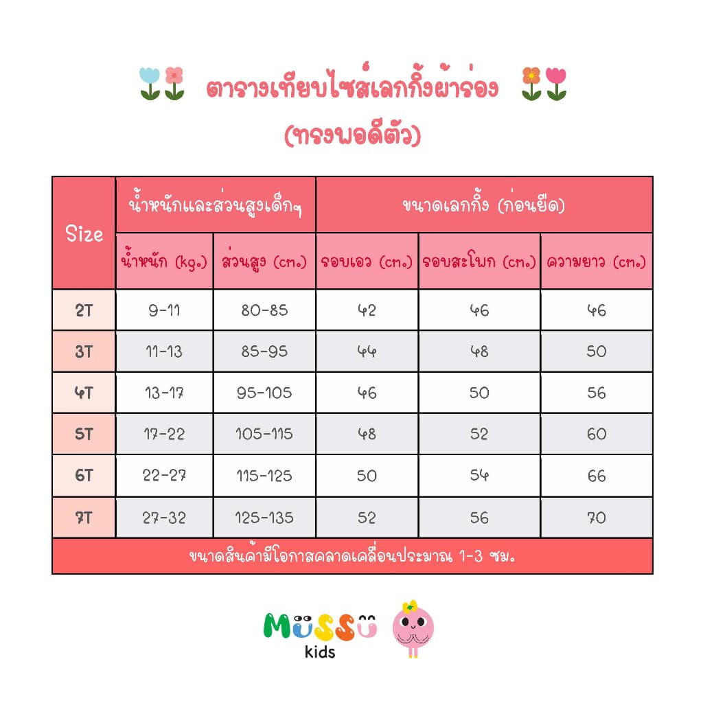 Jumping Meters กางเกงเลกกิ้งเด็ก ผ้าร่องขาม้า สีพื้น ปลายขา Lettuce Hem รูปที่ 2