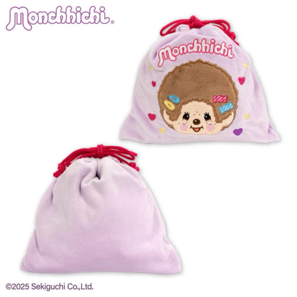 กระเป๋าหูรูด ถุงผ้าหูรูด กระเป๋าใส่เหรียญ Monchhichi มอนชิชิ แท้100% รูปที่ 4