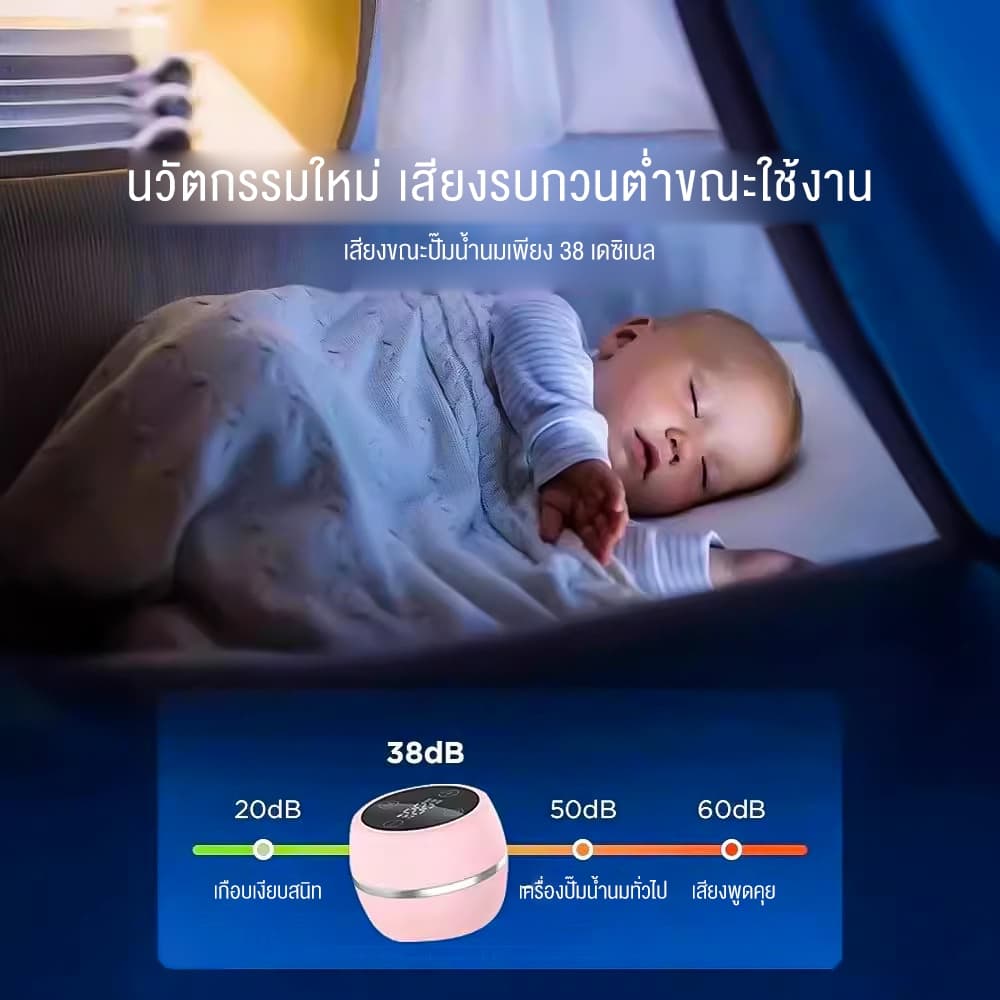 doudou เครื่องปั๊มนมไฟฟ้า ปรับได้ 9ระดับ 3โหมด วัสดุPP นำเข้า ไม่มี BPA ปลอดภัย ไร้กลิ่น รูปที่ 3