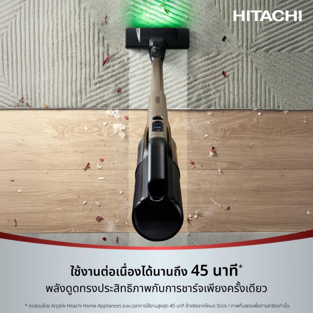 Hitachi ฮิตาชิ เครื่องดูดฝุ่นชนิดไร้สาย 550 วัตต์ 1.95 กก รุ่น PV-XH4PCGCTH / Wet & Dry 550 วัตต์ PV-XHW4PCGCTH รูปที่ 7