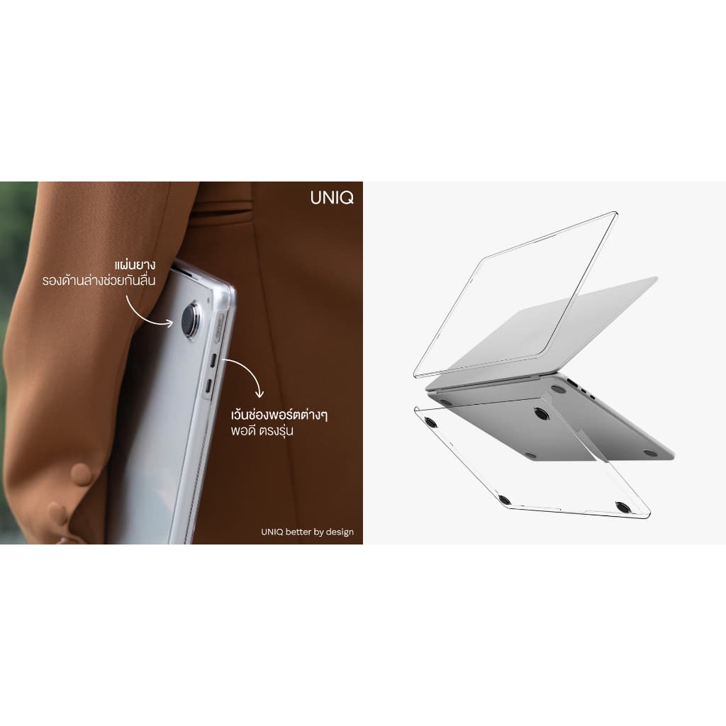 UNIQ Vero เคส ใส สำหรับ Macbook Air 13" & 15" & Pro 14" รูปที่ 4
