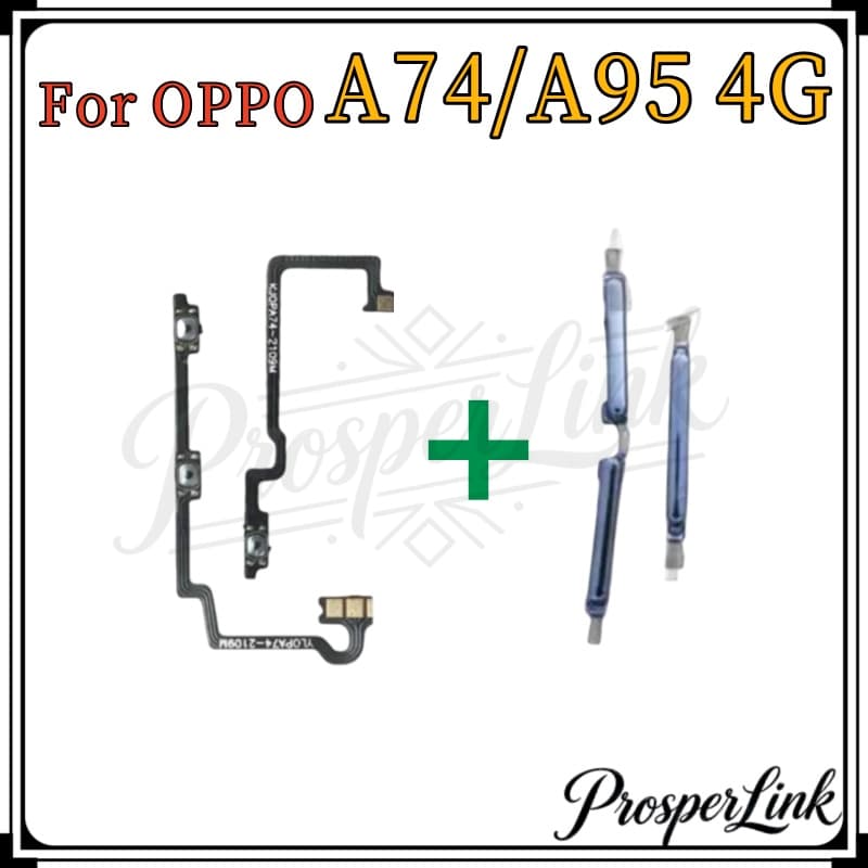 ปุ่มปรับระดับเสียงไฟสําหรับ OPPO A74 4G A95 4G ปุ่มปรับระดับเสียงไฟด้านข้าง Key Flex Cable อะไหล่ซ่อมโทรศัพท์ Power รูปที่ 8