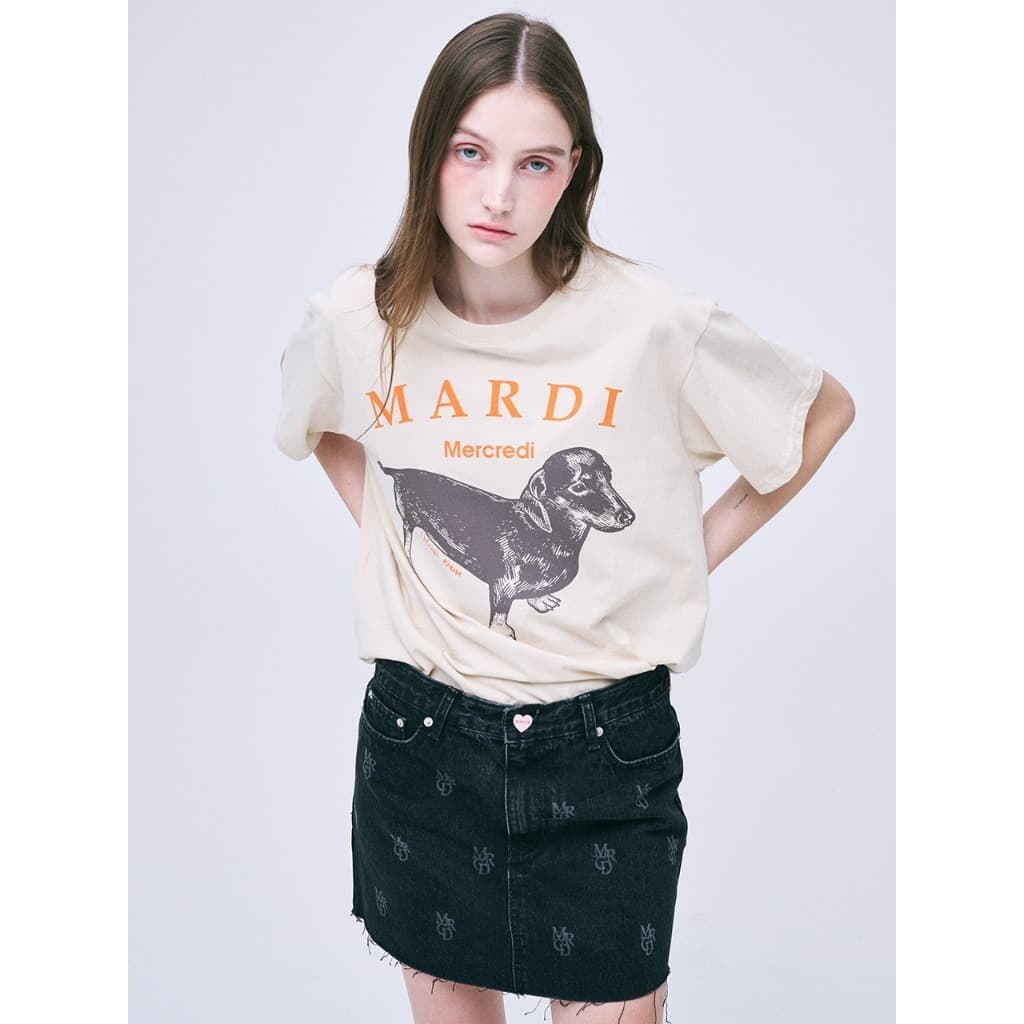 Mardi Mercredi Tshirt Ddanji (Light Beige, Ivory Pink, White Tangerine, Grey White, Oatmeal Taupe, Ivory Pink) รูปที่ 7
