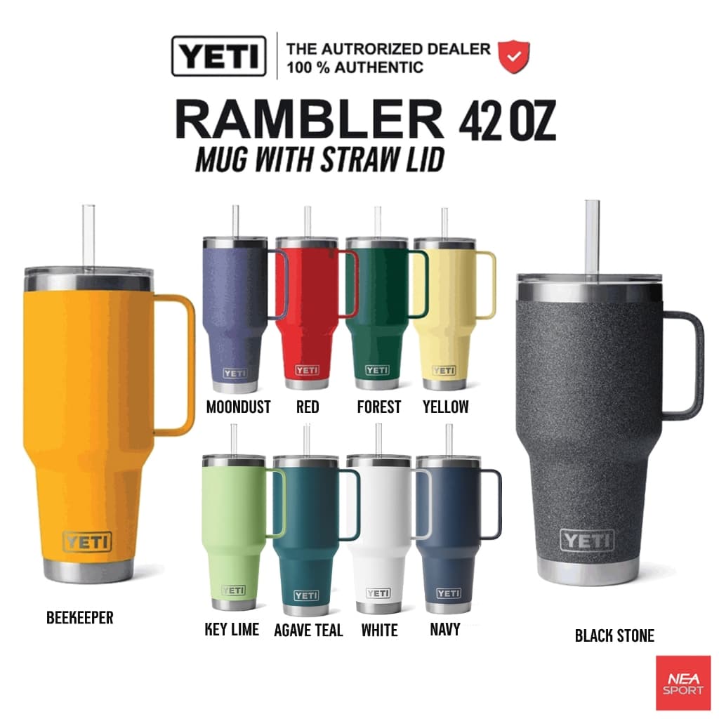 YETI RAMBLER 42 OZ MUG WITH STRAW LID ลิขสิทธิ์แท้ แก้วเก็ยความเย็น เยติ 42 ออนซ์ รูปที่ 1