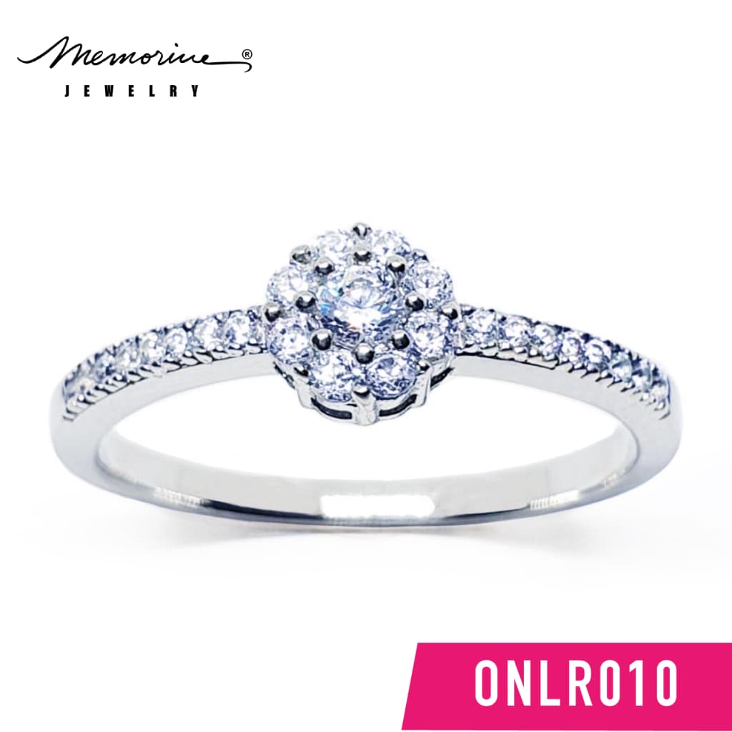 Memorine Jewelry แหวนเงินแท้ 925 ฝังเพชรสวิส : ONLR010 รูปที่ 1