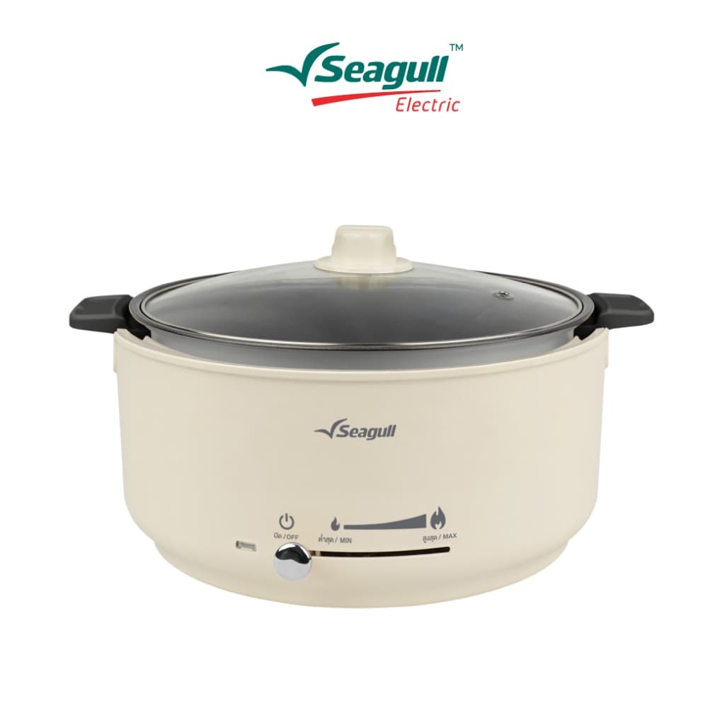 Seagull หม้อไฟฟ้าอเนกประสงค์ 4 ลิตร Electric Multi-Cooker 4 L หม้อชาบู หม้อสุกี้ หม้อต้ม หม้อผัด หม้ออุ่น