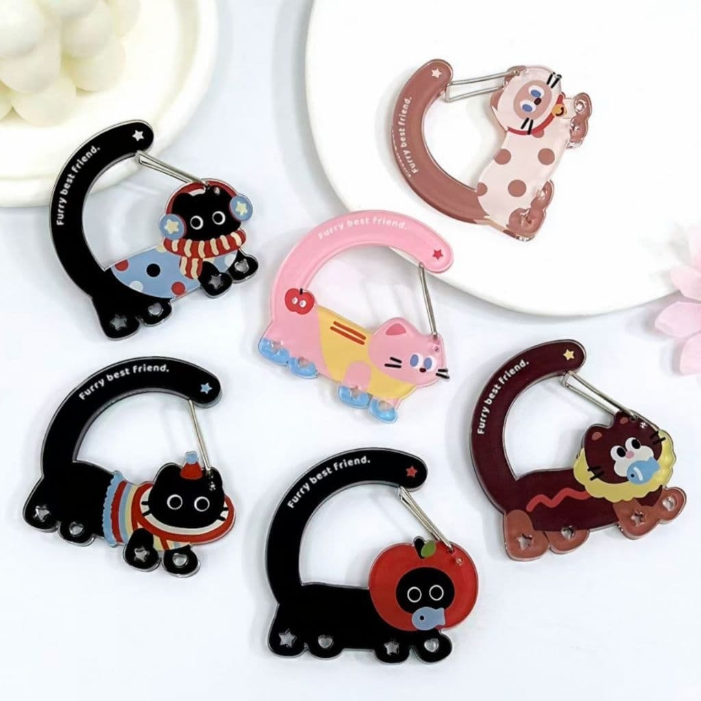 จากไทย! พวงกุญแจ Charm พวงกุญแจตะขอ พวงกุญแจห้อยตุ๊กตา พวงกุญแจห้อยCharm คอลสัตว์เลี้ยงเพื่อนรัก เป็นงานอะคริลิค รูปที่ 1
