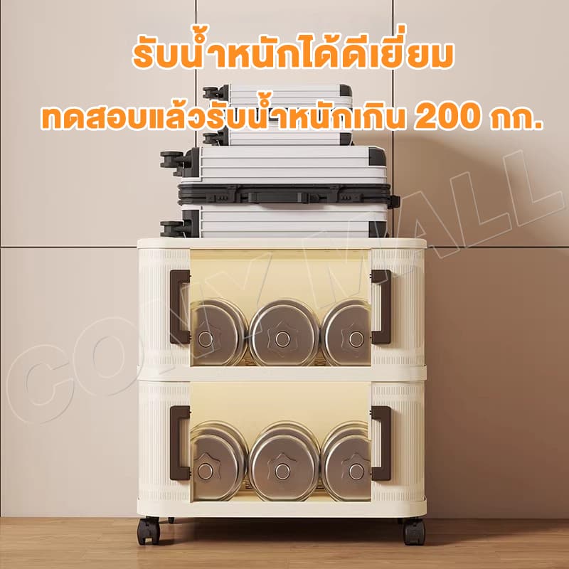 CONY ล็อคเกอร์พับได้ ตู้เก็บของ อเนกประสงค์ ความจุแบริ่ง 200KG มีล้อขับเคลื่อนง่าย แข็งแรงทนทาน รูปที่ 4