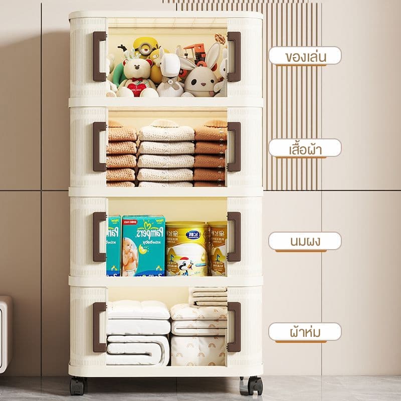 CONY ล็อคเกอร์พับได้ ตู้เก็บของ อเนกประสงค์ ความจุแบริ่ง 200KG มีล้อขับเคลื่อนง่าย แข็งแรงทนทาน รูปที่ 7