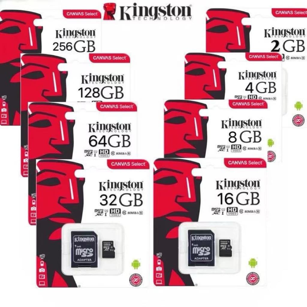 Kingston Memory Card Micro SDHC 16GB/32GB/64GB/128GB/256GB/512GB คิงส์ตัน SD card เมมโมรี่การ์ด SDการ์ด