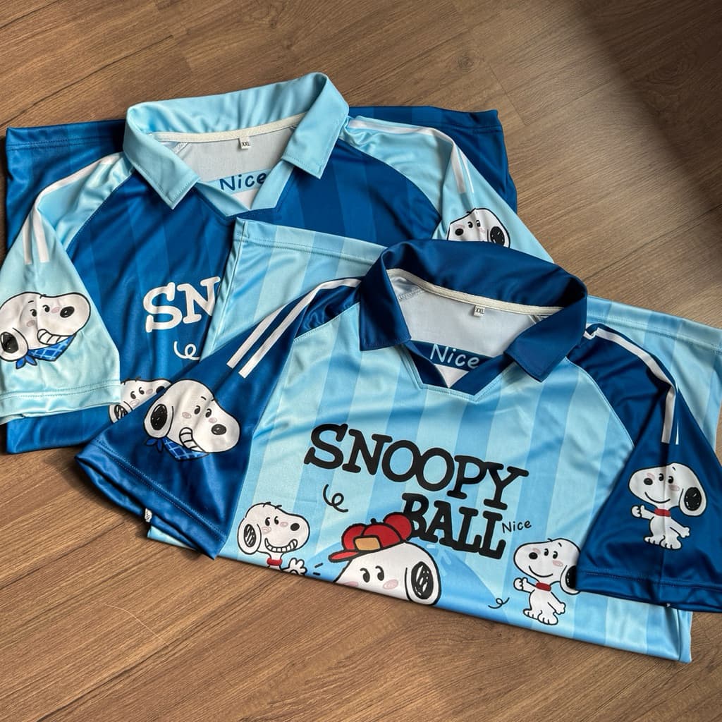 เสื้อยืดโอเวอร์ไซส์ Jersey ลายสนูปปี้ QL รูปที่ 3