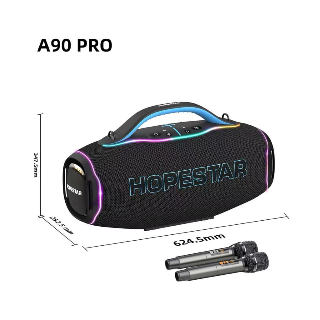Hopestar A90PRO ลำโพงบลูทูธ 700วัตต์ แถมไมค์ลอย2อัน ลำโพง8ดอก ปรับเบส3โหมด มีไฟRGB รูปที่ 1